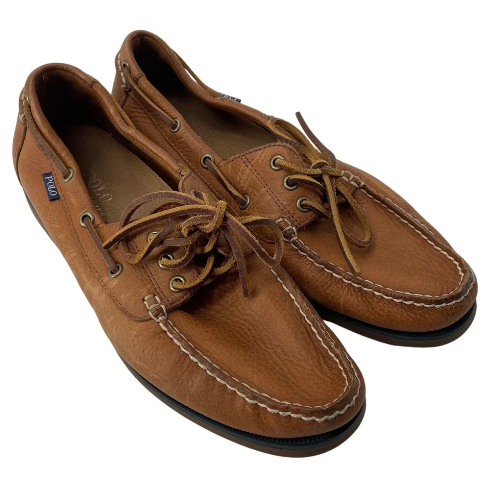 Polo Ralph Lauren Boat Shoes Merton 10 Brown